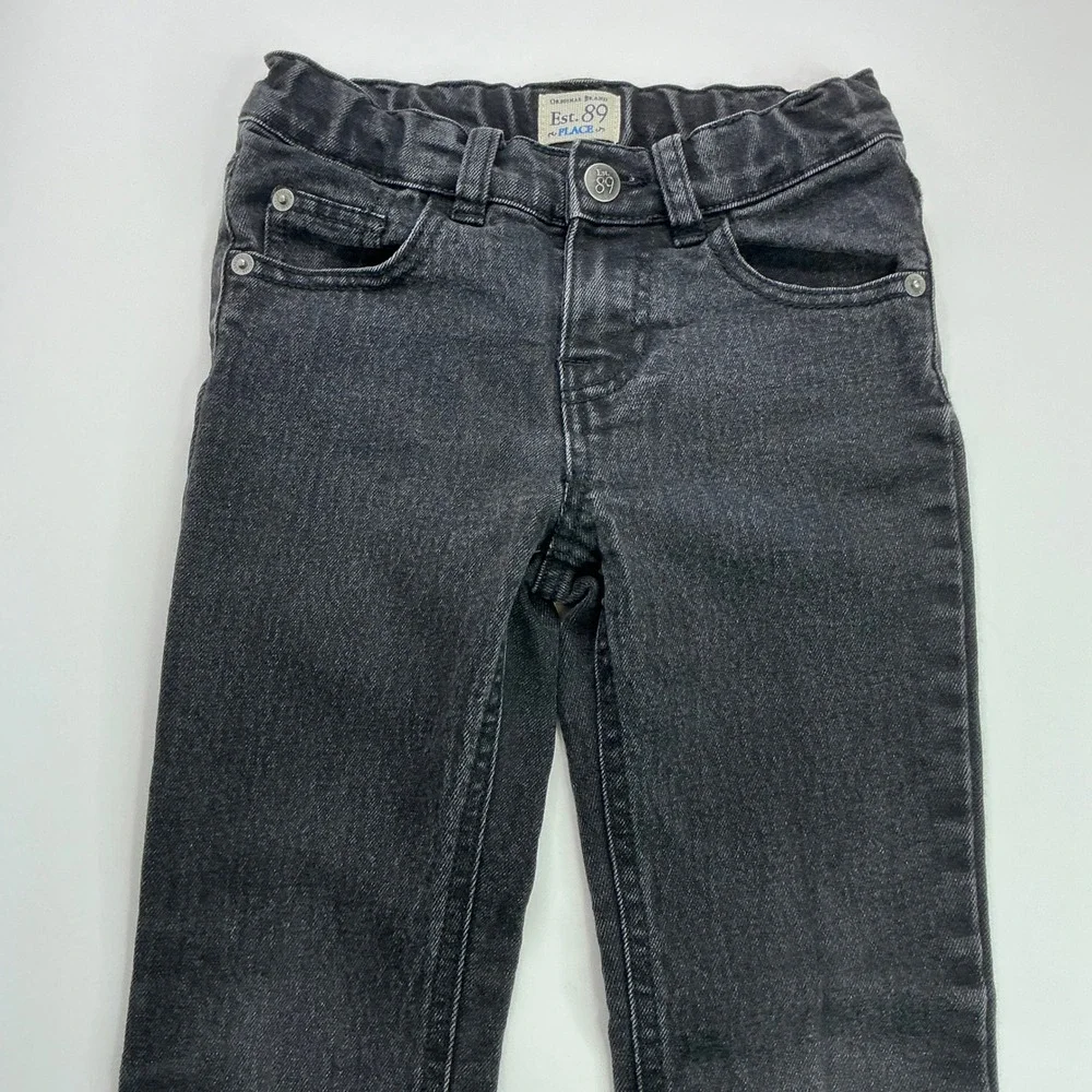 The Children's Place Black Skinny Jeans Kids Size 6x/7 Stretch Adjustable Waist